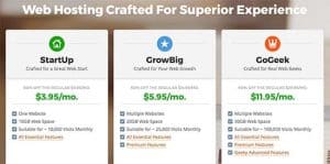 SiteGround Pricing Plan